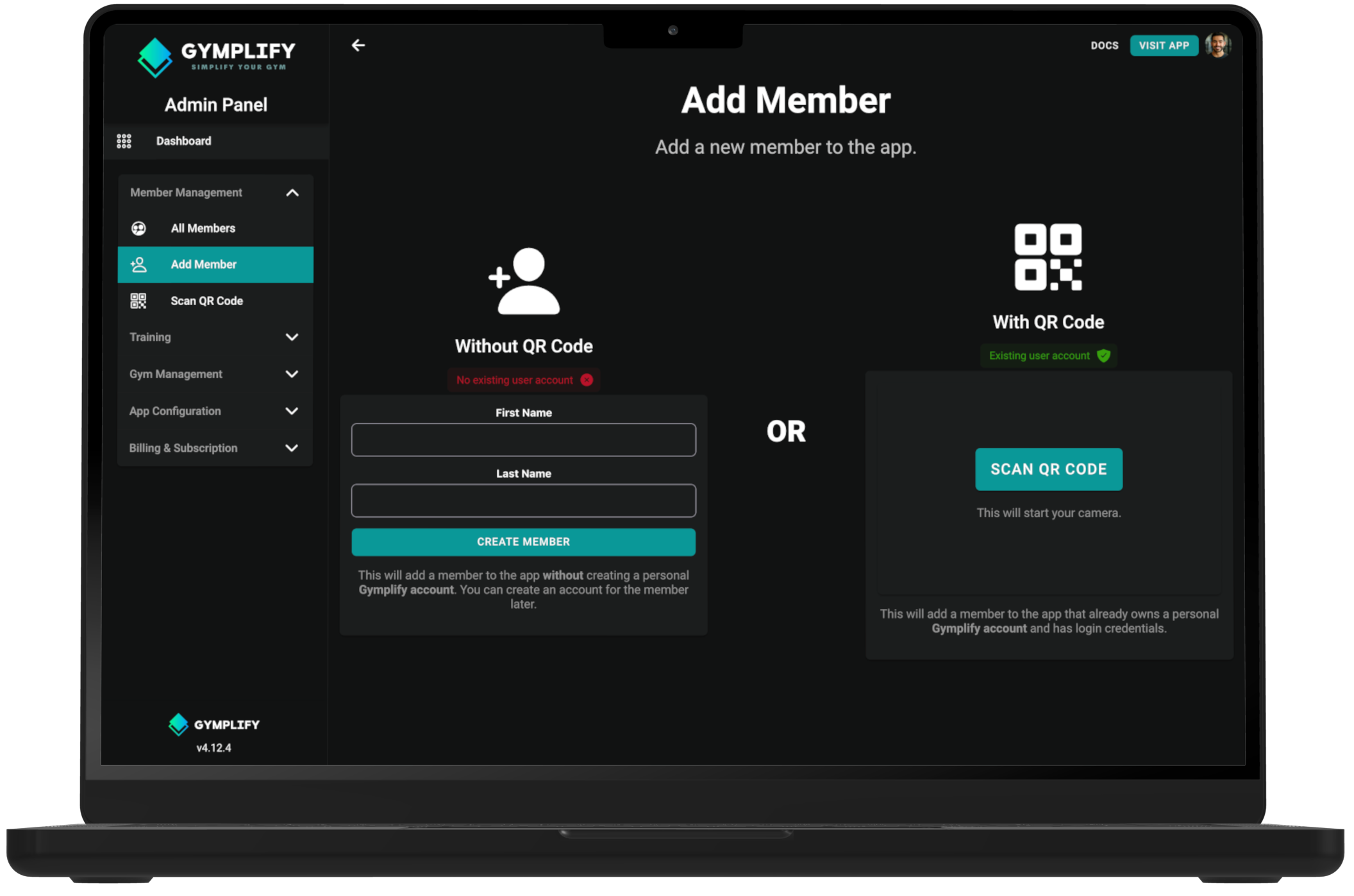 Add a member as an admin